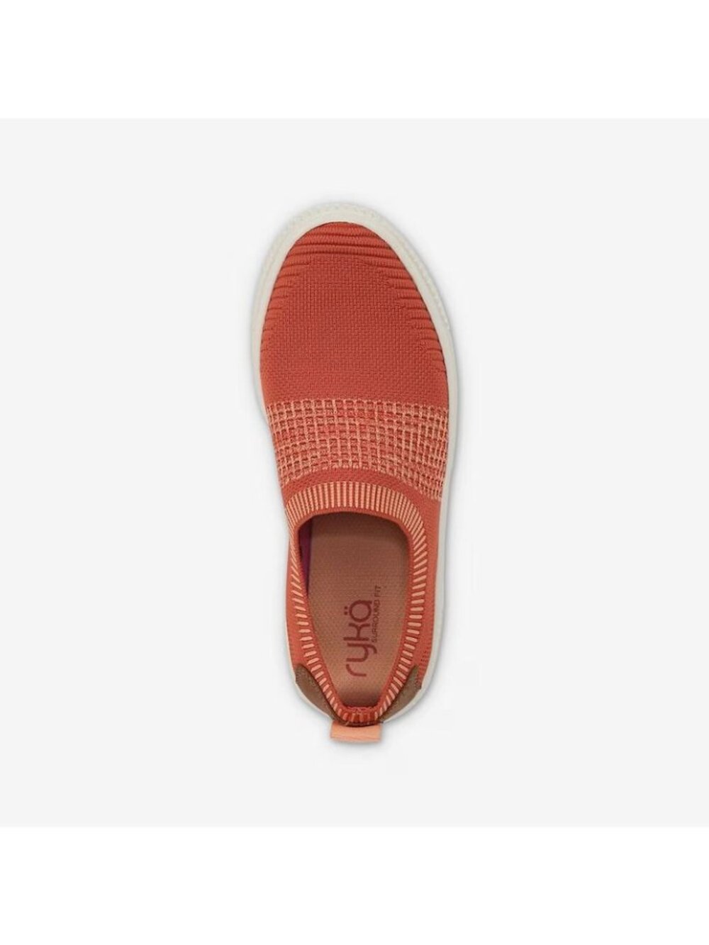 Ryka Womens Size 10 Wide Vista Slip-On Sneakers Orange Paprika Knit Fabric Casua - Picture 7 of 8